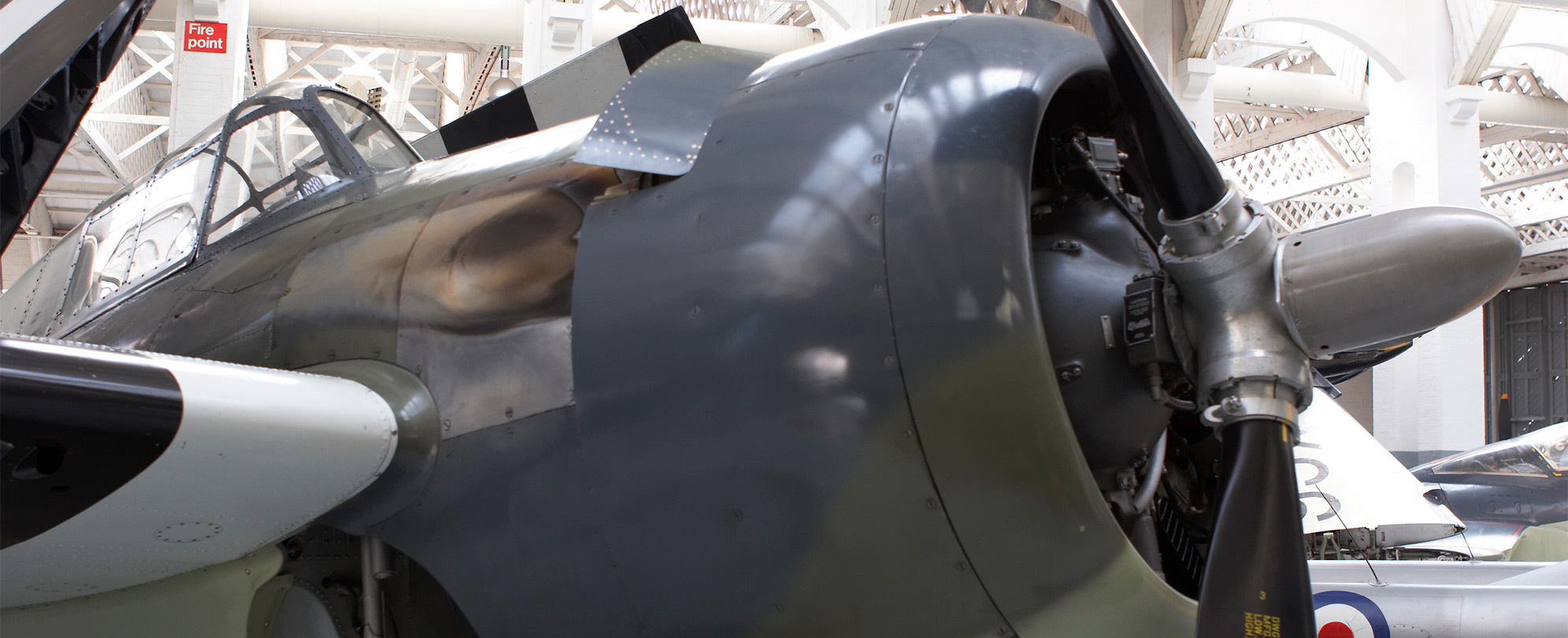 A World War II aircraft at the National WWII Museum in New Orleans.