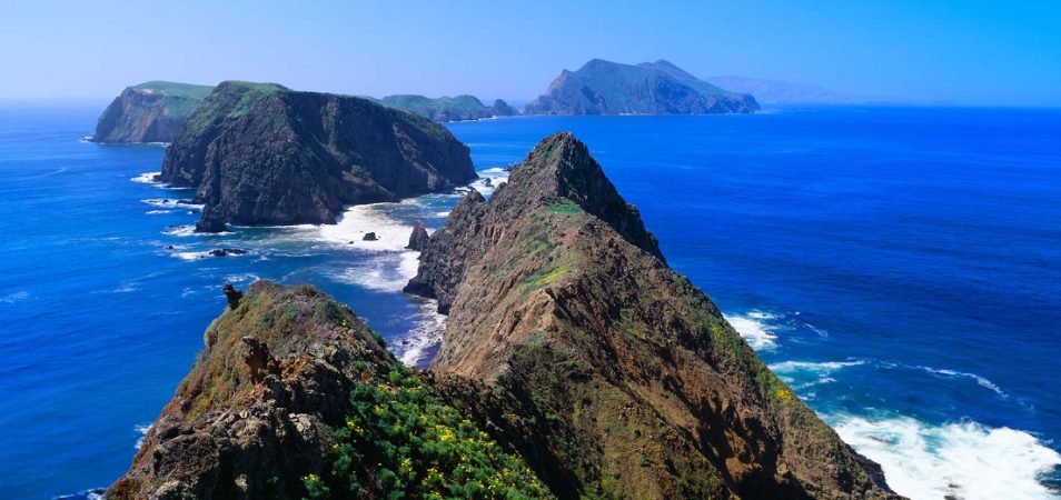 Anacapa Island, a small volcanic island off the coast of California.