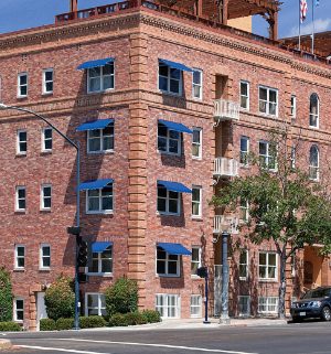 The exterior of a building on a city street at WorldMark Balboa Park in San Diego, California.