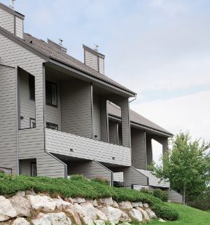 The outside view of the WorldMark Wolf Creek buildings in Eden, UT.